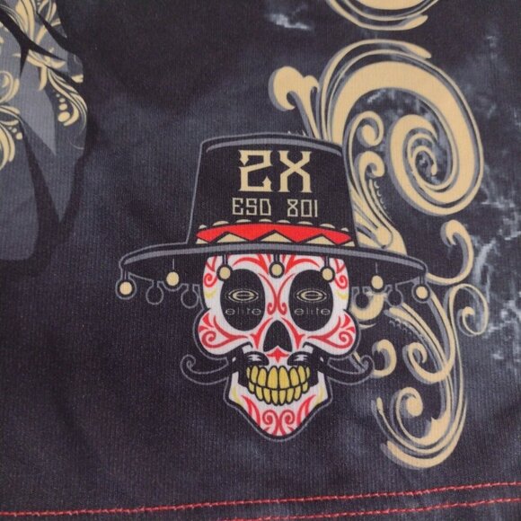 Elite MVP Nation Mens 2XL Red Shirt Polyester Graphic Shirt Dio De Los Muertos - Picture 13 of 16